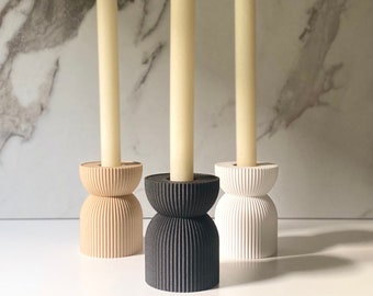 Candlestick Holder "BOWL" Black Wood Finish