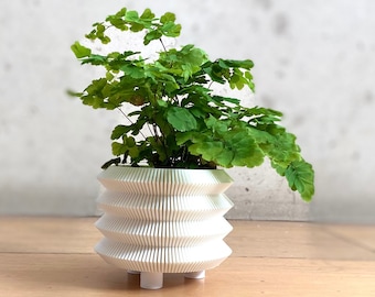 Japanese "PAGODA WHITE” Planter White Sheen Finish