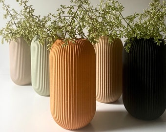 Tall “Bowl Vase" Orange Matte Finish Mid Century Modern