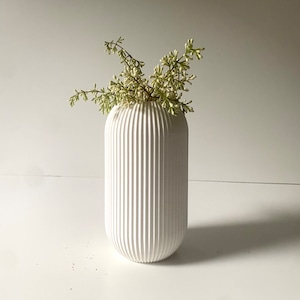 Tall “Bowl Vase” White Sheen Finish