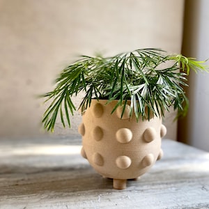 Wood Planter Mid Century Modern "DOTS"