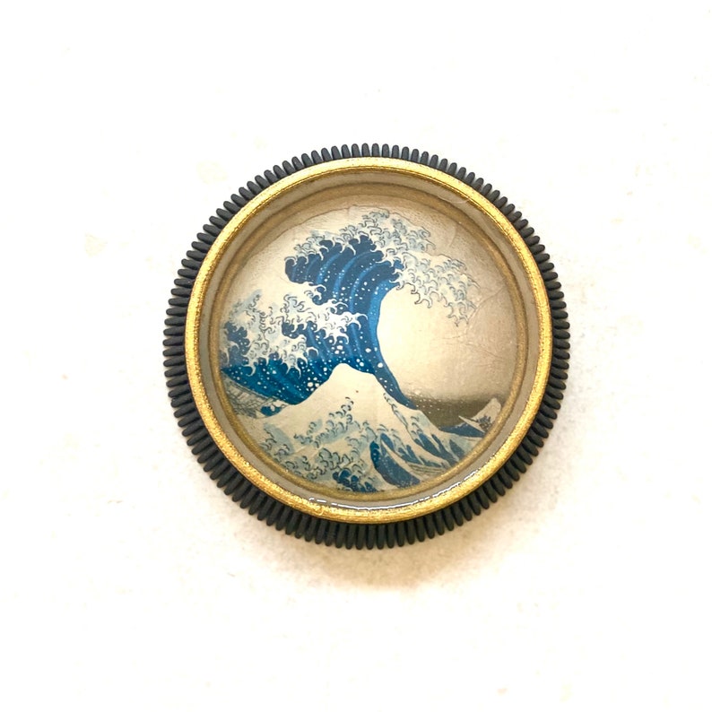 Vintage Japan Print Wall Resin Art The Great Wave off Kanagawa image 7