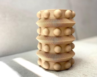 Stacking "Dots Coaster"  Wood Matte Finish