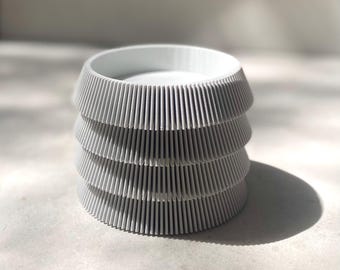 Stacking "Reese's Coaster" Light Grey Finish