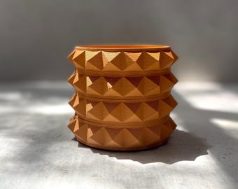 Stacking "Prismatic Coaster" Orange Matte Finish