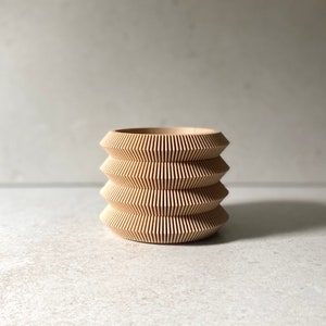 Stacking PAGODA COASTER Natural Wood Matte Finish image 6