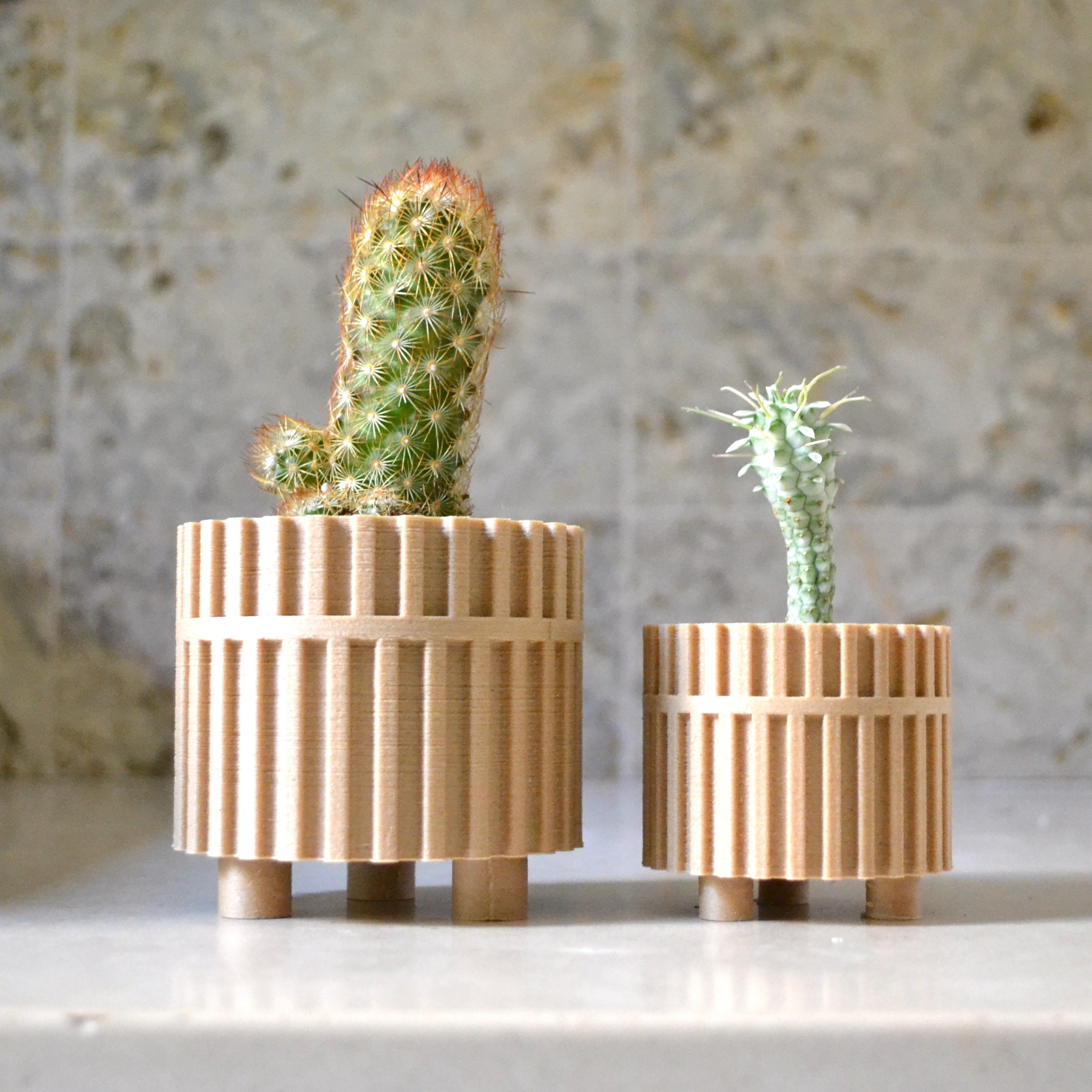 Jardinière funky finition bois « palissade »