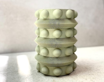 Stacking "Dots Coaster"  Green Matte Finish