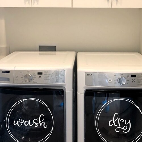 Wash and Dry Laundry Room Decals Decal for the Laundry Room Etsy
