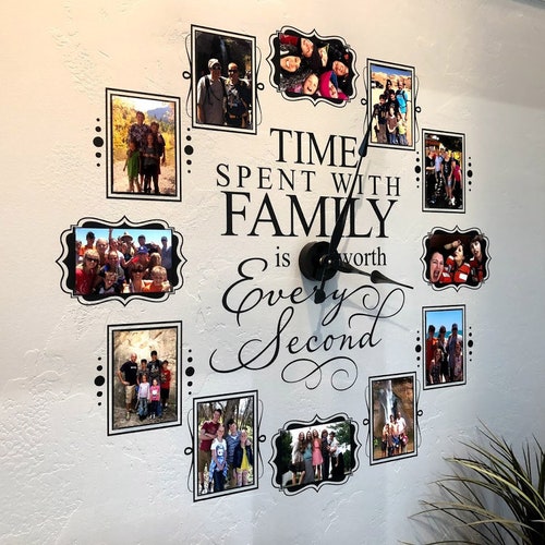 Time Spent With Family Extra Large Wall Clock Working Wall Etsy