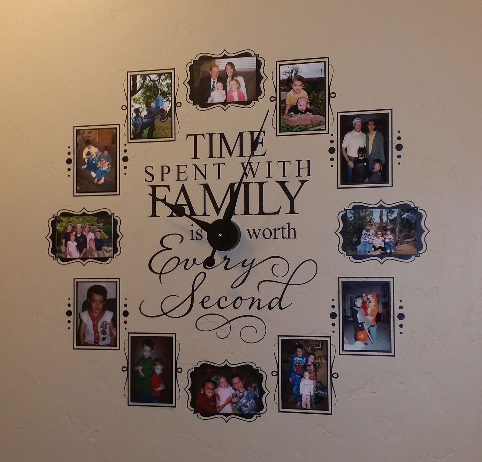 Time Spent With Family Extra Large Wall Clock Working Wall Etsy