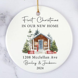 First Christmas in Our New Home Christmas Ornaments, Personalized Our New House Ornament, Our First Home Keepsake, Christmas Gift 2025