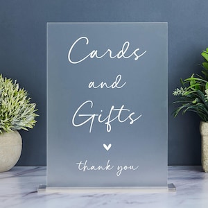 Panneau pour cartes et cadeaux, panneau de baby shower minimaliste, panneau de table cadeau de mariage, panneau de cadeau de shower de mariage, signalétique de mariage, panneau de cadeaux de mariage