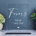 Wedding Favors Signs, Gifts Table Signs, Modern Minimalist Wedding ...