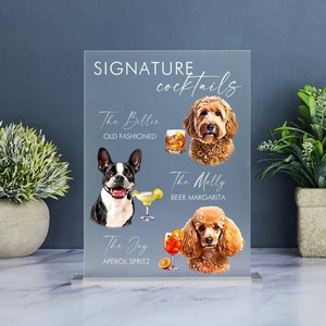Hunde Signature Drink Schild, Pet Signature Drink Menu, Benutzerdefinierte Barkarte, Hunde Drink Schild, Pet Wedding Bar Schild, Cat Signature Cocktails Schild