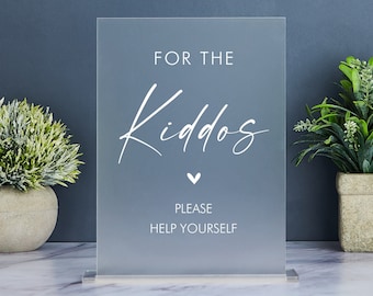 For the Kiddos Sign, Kids Wedding Activities Table Sign, Wedding Kids Games, Kids Activity Box Sign, Kids Table Sign, Please Help Yourself