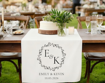 Custom Wedding Table Runner, Sweetheart Table Decor
