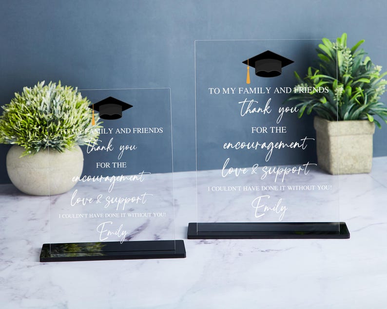 To My Family and Friends Graduation Sign, Thank You Sign, Graduation ...