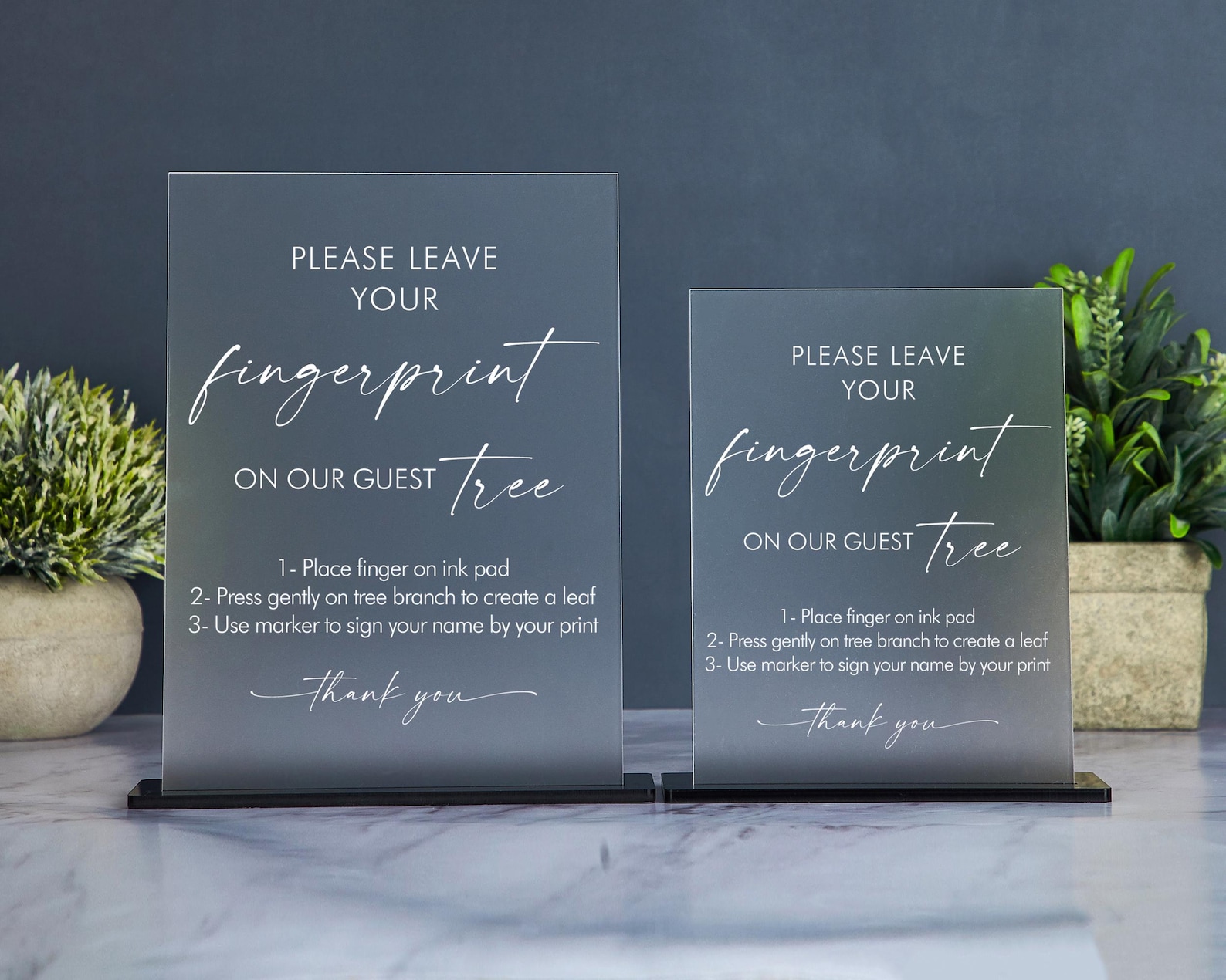 Thuumprint Sign Please Leave Your Fingerprint Sign, Fingerprint Guestbook Sign, Acrylic ...
