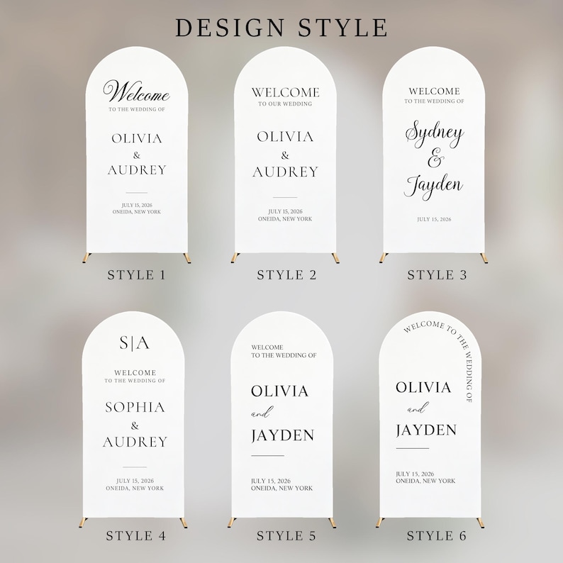 Cubierta arqueada para letrero de bienvenida, fondo para la entrada de la boda, letrero de boda personalizado, fondo para despedida de soltera, decoración para fiesta de compromiso, letrero para recepción imagen 9