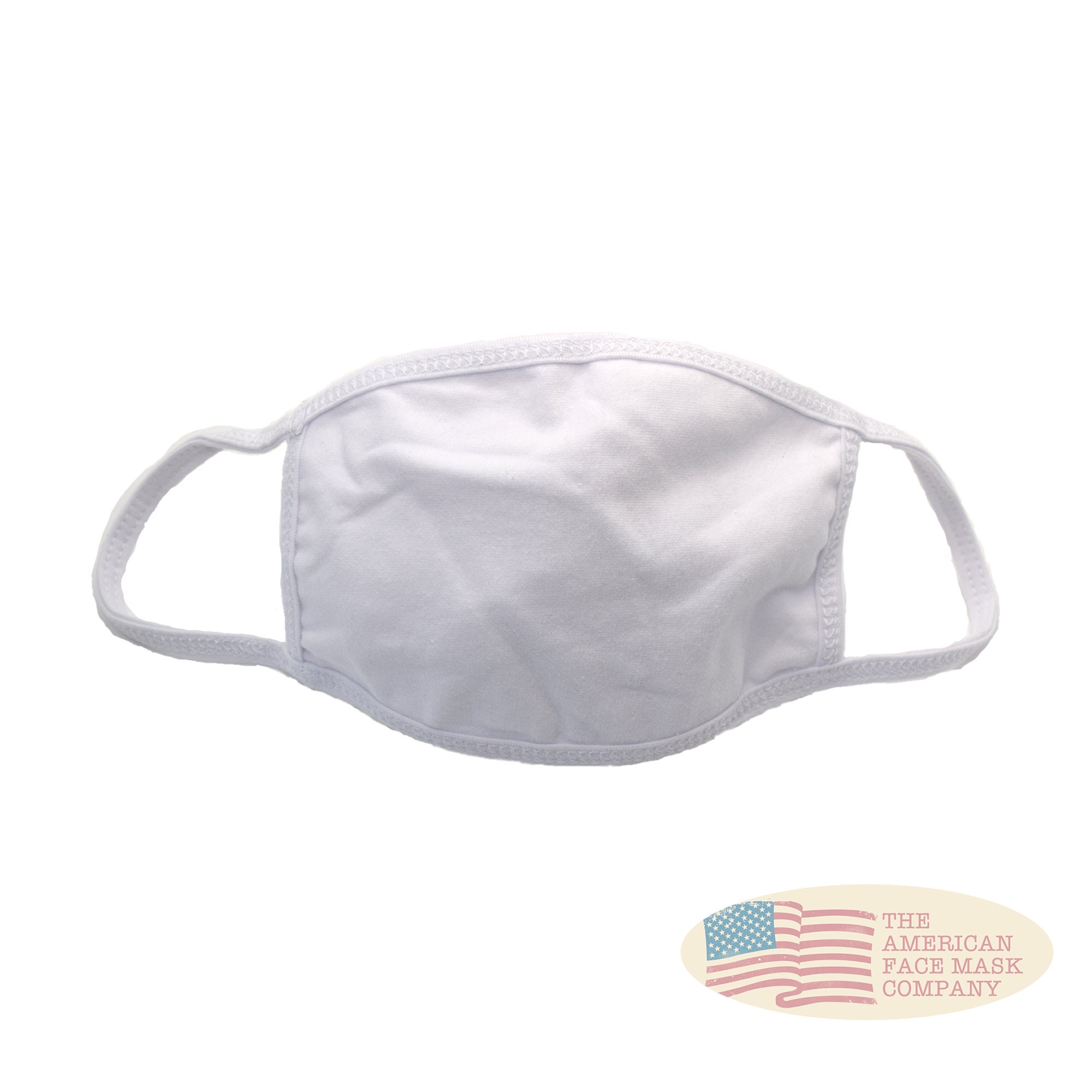 White 100 Cotton Face Mask the American Face Mask Co. Etsy