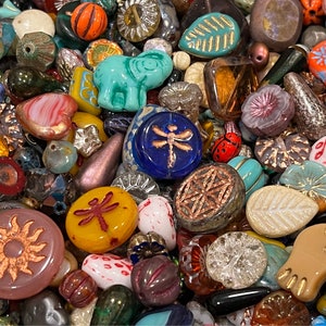 New batch, Czech glass beads, grab bag, 60 grams, mixed beads, mix of premium beads image 5