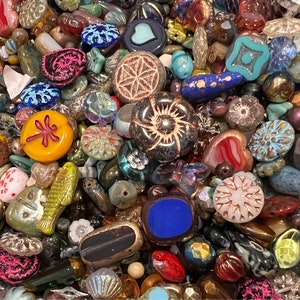 New batch, Czech glass beads, grab bag, 60 grams, mixed beads, mix of premium beads image 2