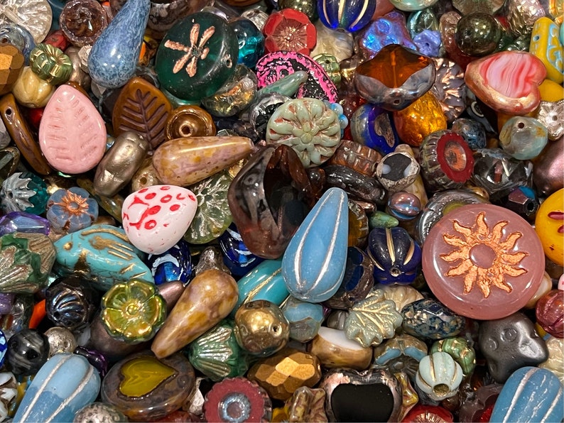 New batch, Czech glass beads, grab bag, 60 grams, mixed beads, mix of premium beads image 6