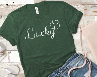 ラッキーTシャツ、聖パトリックデーシャツ、レディース聖パトリックTシャツ、メンズ聖パトリックTシャツ、ユニセックスTシャツ、聖パトリックデー、プラスサイズ