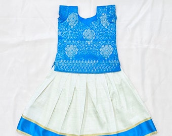 pattu pavadai dress for babies