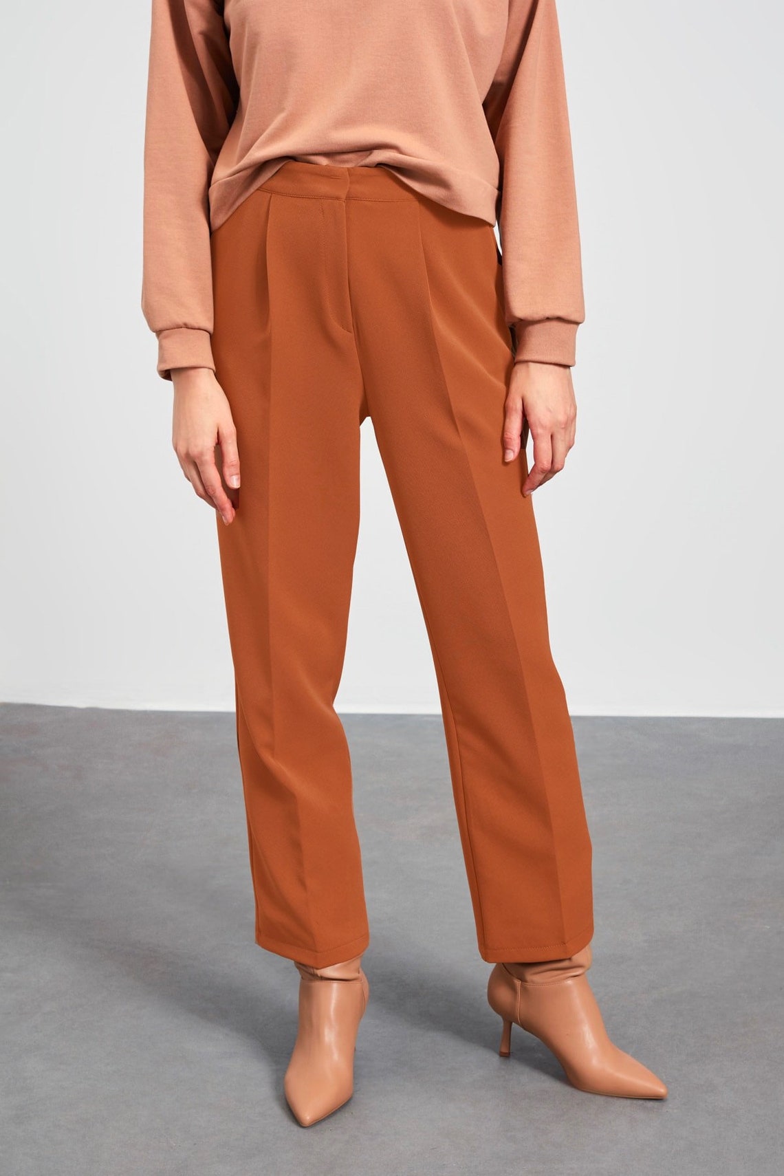 Women's straight pants cinnamon pants regular pants Etsy