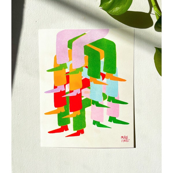 CHUMS original riso art print