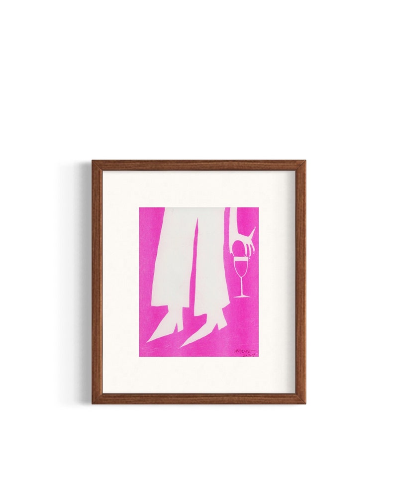 RISO PINKY OUT! 8x10 inch print original print archival paper art print image 1