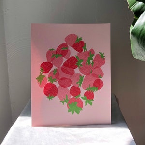 STRAWBERRIES riso 8x10 print