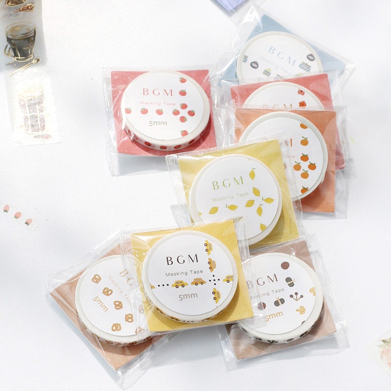 5mm BGM Slim Washi Tape Little Strawberry