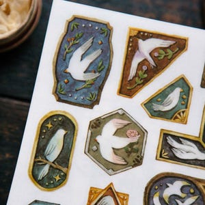 Ensemble d'autocollants à imprimer oiseaux OURS, 2 feuilles