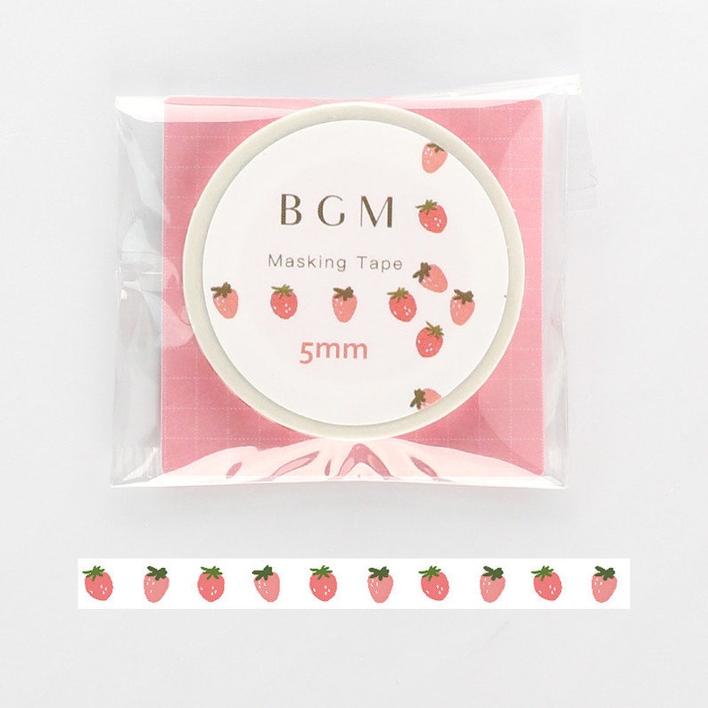 5mm BGM Slim Washi Tape Little Strawberry