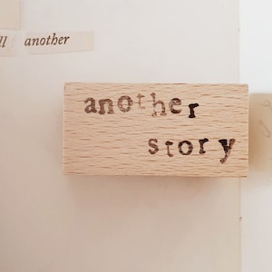 Yeon Charm Another Story Rubber Stamp, Cute Phrase Wooden Stamp, 1 pc