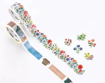 Bande Washi Tape Sticker Roll Set - Flower Garden