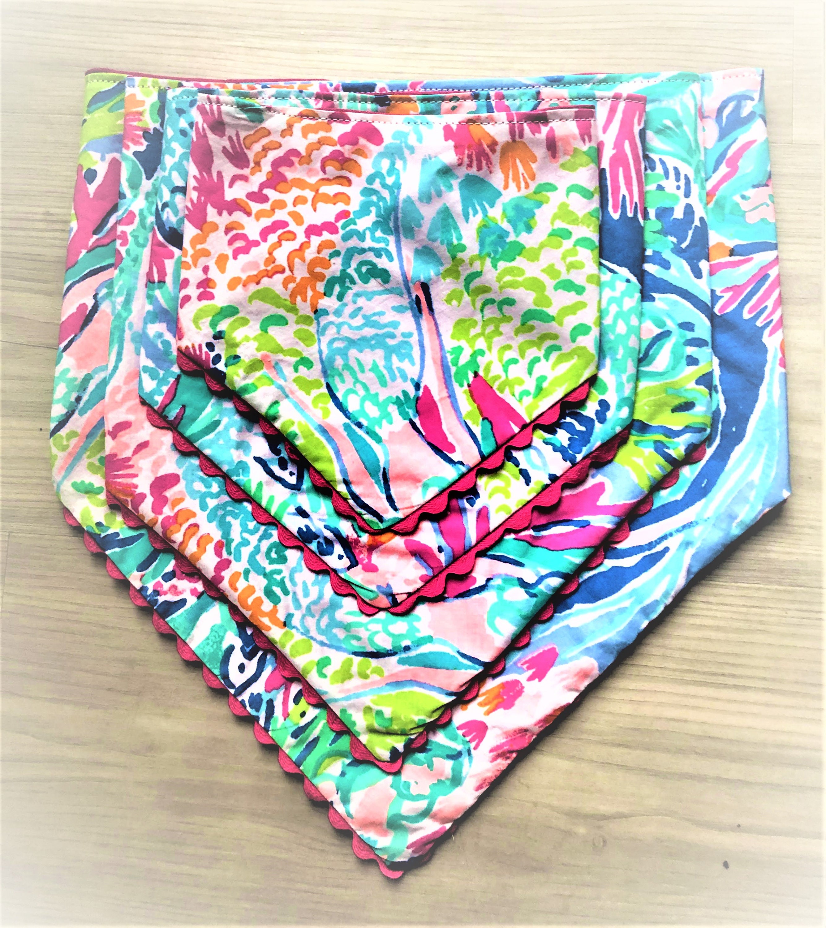 Snap Dog Bandana With Lilly Fabric Pink or Blue Preppy Dog Etsy