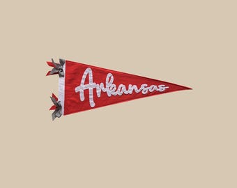 Arkansas Razorbacks Pennant Flag | Personalized Arkansas Dorm Decor | Graduation Gift | Woo Pig Gift