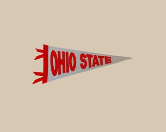 Ohio State Pennant Flag | Personalized Buckeyes Dorm Decor | Graduation Gift | Ohio State Student Gift