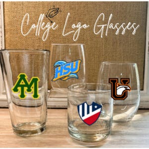 Custom Personalized College Glasses | Wine, Beer & Bourbon Glassware | Graduation or Alumni Gift