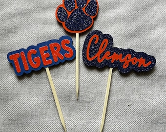 Clemson University Graduation Cake Topper Set | Clemson Tigers Graduation Decorations | Clemson Cupcake Toppers | Grad Party Decor