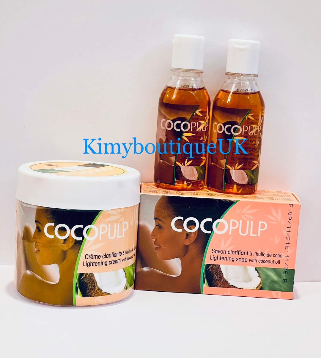 Cocopulp Lightening Body Cream 300ml 2 Oils of 50ml and Soap Etsy