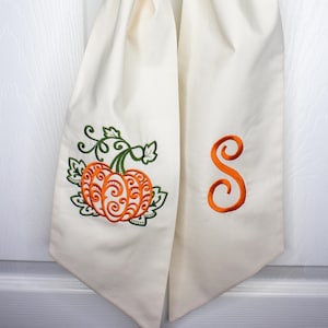 Herbstkranz Schärpe*Kürbis mit Monogramm*Haustürkranz Schärpe*Kürbis mit Monogramm*Türkranz
