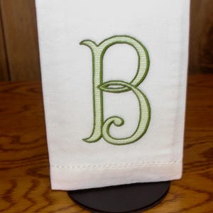 Monogram Tea Towel*Embroidered Hemmed Stitch Towel*Hand Towel*Baby & Bridal Shower Hostess Gift*Bride Maid&#39;s Gift*Housewarming*Hostess Gift