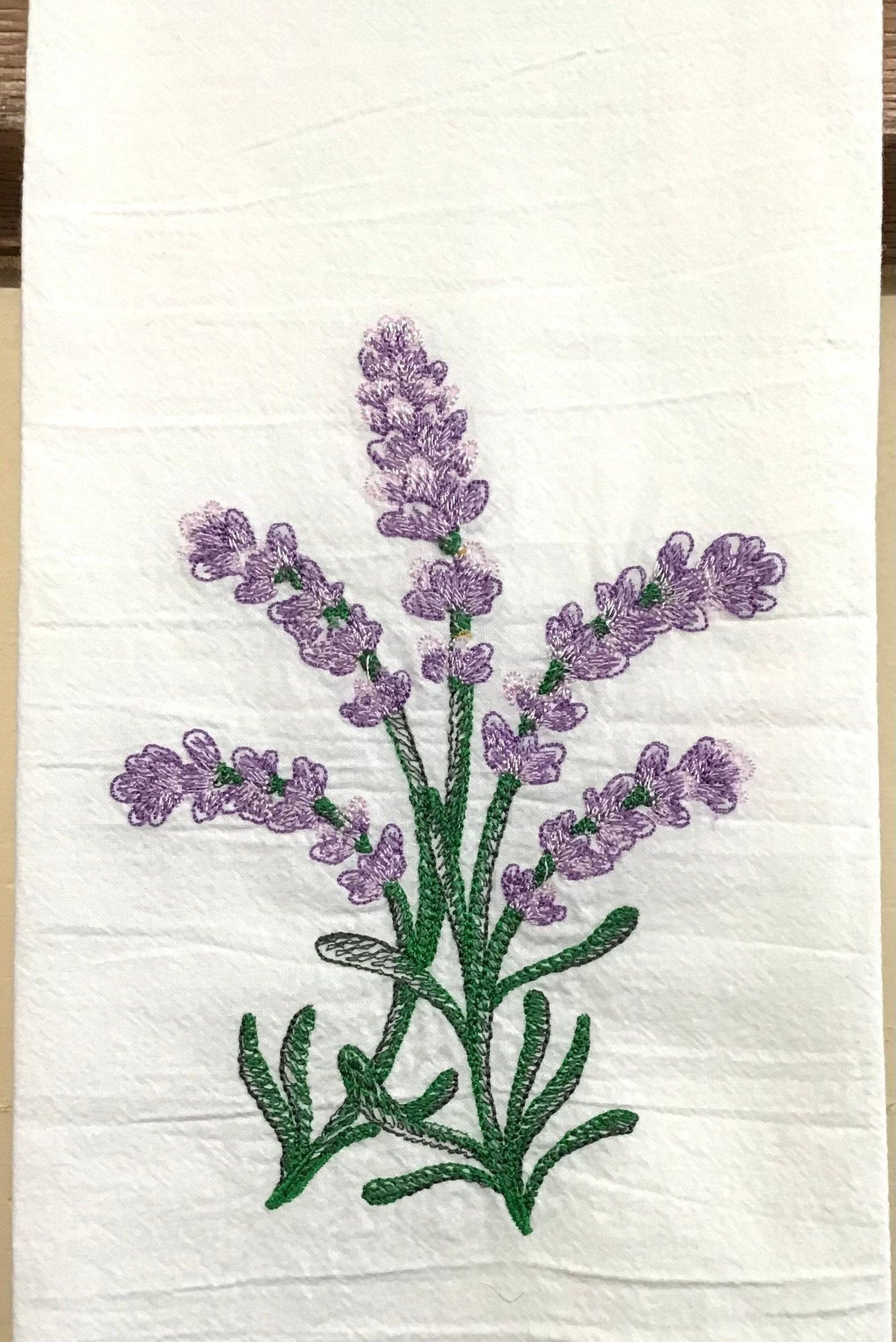 Lavien Home, Dish Towels for Kitchen Lavender Embroidery Super Absorbent  and Sof
