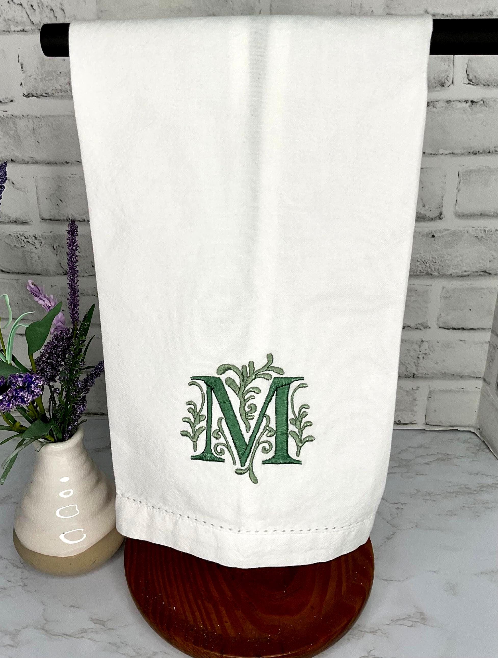 Personalized Embroidered Tea Towel *Monogrammed Hand Towel*Shower Hostess Gift*Bride Maid's Gift Housewarming*Hostess Gift*Baby Shower Gift
