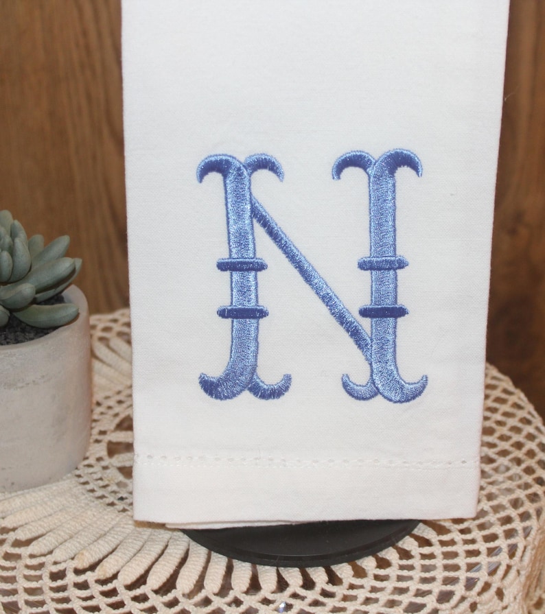 Monogram Tea Towel*Embroidered Hemmed Stitch Towel *Baby& Bridal Shower Personalized Gift*Bride Maids Gift*Hand Towel*Hostess*Housewarming